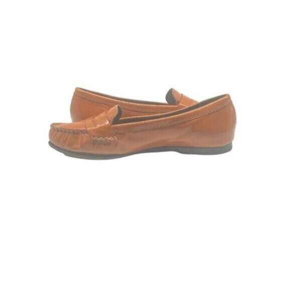 Cole Haan Burnt Orange Patent Leather Loafers Size 7.5 - Picture 6 of 9